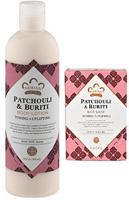 

Nubian Heritage Patchouli & Buriti Lotion & Bar Soap Set(364 ml)