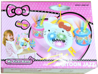 

SS Traders -Hello Kitty Cartoon Mini Jazz Drum Set For Kid(Multicolor)