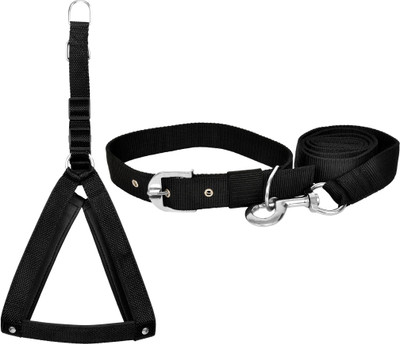 

Supply King Durable, Double Layred, Chest Size : 28-34 Inch Dog Harness & Leash(, Black