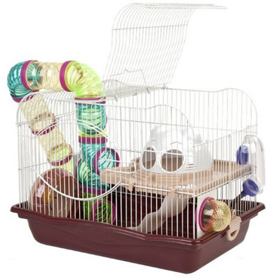 

Sage Square Playhouse/cage for Hamster/Dwarf/Gerbil/Mice-with Spare Floor, Tunnel, Exercise Wheel, Bottle, Hide House & Food Tray Hamster, Chipmunk, Hedgehog, Mouse, Squirrel House