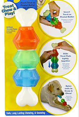 

Foodie Puppies Treat Dispensing Bone Plastic Treat Dispensing Toy For Dog