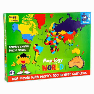 

Imagimake Mapology World with Flags & Capitals(65 Pieces)