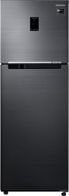 Samsung 345 L Frost Free Double Door 3 Star (2019) Convertible Refrigerator(Black Inox, RT37M5538BS-HL)