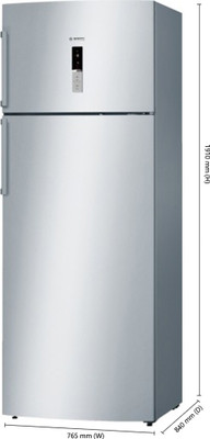 BOSCH 507 L Frost Free Double Door 2 Star Refrigerator(Silver Inox, KDN56XI30I)
