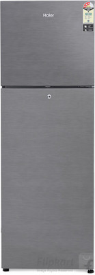 

Haier 270 L Frost Free Double Door 3 Star Refrigerator(Brushline Silver, HRF-2904BS-R/E)