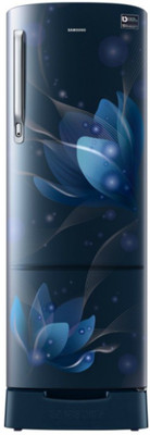 

Samsung 255 L Direct Cool Single Door 4 Star Refrigerator with Base Drawer(Blooming Saffron Blue, RR26N389YU8/HL)
