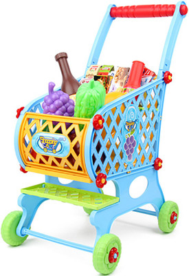 

HEER 46 Pcs Big Size Kids favourite food shopping Cart trolley set toy(HCCD ENTERPRISE)