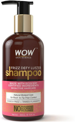 

WOW SKIN SCIENCE Frizz Defy Luster Shampoo - No Parabens, Sulphates & Silicones(300 ml)