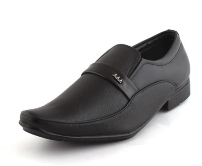 

woxer Leather Formals Slip On For Men(Black