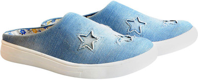 

FAUSTO Canvas Stylish Slip On Sneakers For Women(Blue, Sky blue