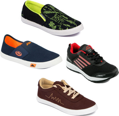 

Asian Men Casual & Running Shoes Combo Pack of 4 Casuals For Men(Multicolor