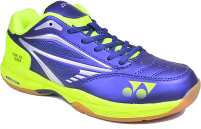 

Yonex Court Ace Tough Badminton Shoes For Men(Blue, Navy/lime/lime