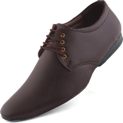 

MONCA Leather Formals Lace Up For Men(Brown