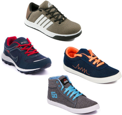 

Asian Men Casual & Running Shoes Combo Pack of 4 Casuals For Men(Multicolor