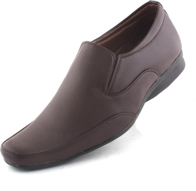 

MONCA Leather Formals Slip On For Men(Brown