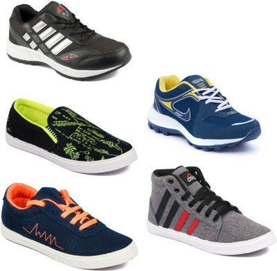 

Asian Men Casual & Running Shoes Combo Pack of 5 Casuals For Men(Multicolor