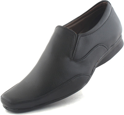 

MONCA Leather Formals Slip On For Men(Black