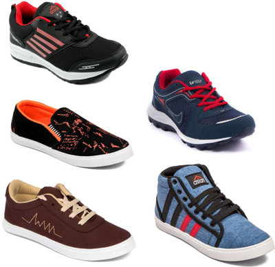 

Asian Men Casual & Running Shoes Combo Pack of 5 Casuals For Men(Multicolor