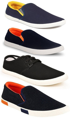 

Clymb Combo Pack Of 4 Loafers & Sneakers Casuals For Men(Multicolor
