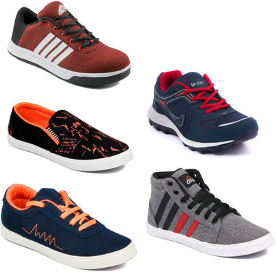 

Asian Men Casual & Running Shoes Combo Pack of 5 Casuals For Men(Multicolor