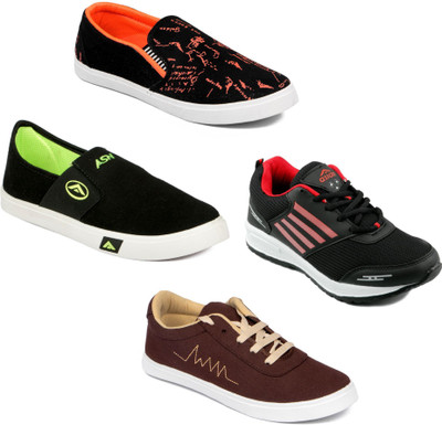 

Asian Men Casual & Running Shoes Combo Pack of 4 Casuals For Men(Multicolor