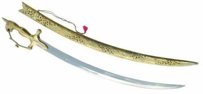 RAJPUTANA ARTS WEDDING SWORD LION HANDLE Showpiece - 91.44 cm(Brass, Iron, Nickel, Gold)