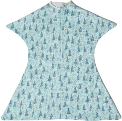 

TuddyBuddy SwaddleSleepPack: Swaddle for 0-6 months babies. Therapy for 'Moro' or Startle Reflex. Powder Blue Polar Bear Print, 100% Cotton Sleeping Bag(Blue