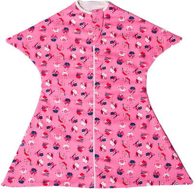 

TuddyBuddy SwaddleSleepPack: Swaddle for 0-6 months babies. Therapy for 'Moro' or Startle Reflex. Pink Little Birdie Print, 100% Cotton Sleeping Bag(Pink