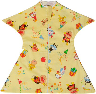 

TuddyBuddy SwaddleSleepPack: Swaddle for 0-6 months babies. Therapy for 'Moro' or Startle Reflex. Yellow Birthday Party Print, 100% Cotton Sleeping Bag(Yellow