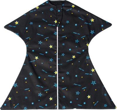 

TuddyBuddy SwaddleSleepPack: Swaddle for 0-6 months babies. Therapy for 'Moro' or Startle Reflex. Star Pop School Print, 100% Cotton Sleeping Bag(Black