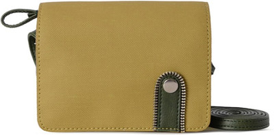 

Baggit Women Casual Yellow PU Sling Bag