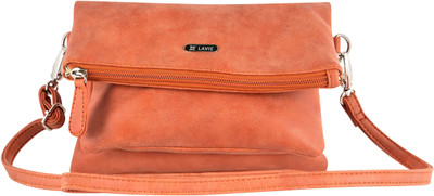 

Lavie Girl's Casual Orange PU Sling Bag