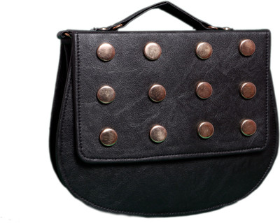Easy Dealss Girls Casual Black PU Sling Bag