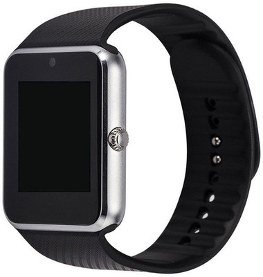 

Wonder World GT08(a)-0020 phone Silver Smartwatch(Black Strap Regular)