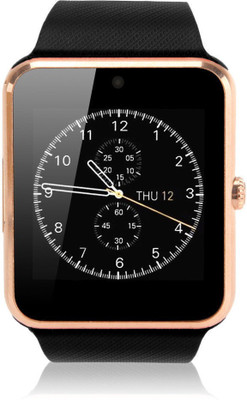 

Wonder World ® GT-08 Sport GSM Phone Gold Smartwatch(Black Strap Free Size)