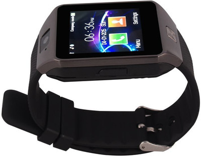 

Wonder World ® Bluetooth Mobile Phone Clock Support SD SIM With Camera Pedometer Black Smartwatch(Black Strap Free Size)