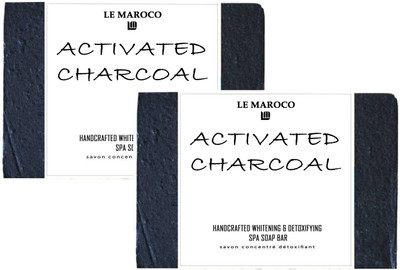 

LE MAROCO ACTIVATED CHARCOAL HANDCRAFTED WHITENING & DETOXIFYING SPA SOAP BAR ( 100GM x 2 )(200 g)