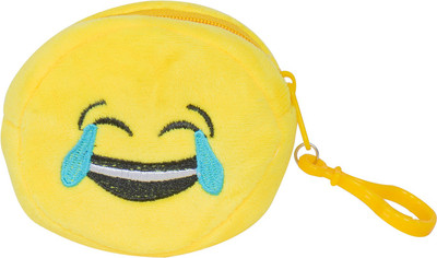 

Chords Mini Troll ROFL Face Emoji Coin Pouch With Zipper & Plastic Carabiner - 7 cm(Yellow)