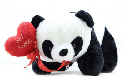 

Tickles Adorable Panda with Best Friend Friendship day gift - 26 cm(Black)