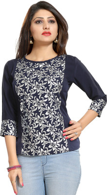 ALC Creations Party 3/4th Sleeve Floral Print Women