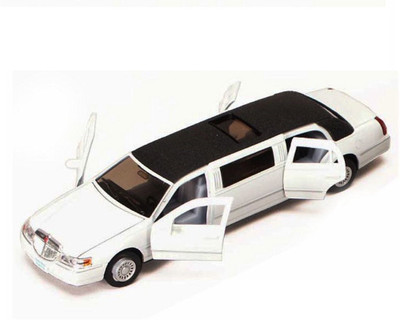 

Kinsmart 7" 1:38 Scale 1999 Lincoln Town Car Stretch Limousine Die-Cast Model Car from Flying Toyszer(White)