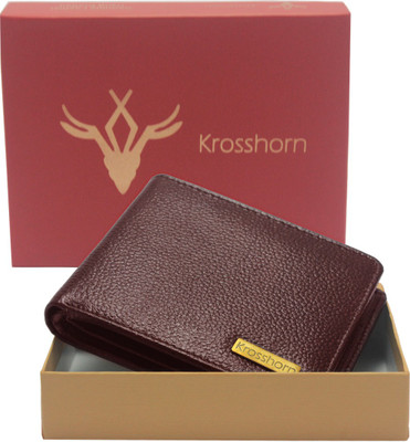 

Krosshorn Men Formal, Casual Brown Genuine Leather Wallet(8 Card Slots)