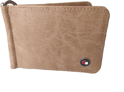 

Justclickfashion Men Beige Genuine Leather Money Clip(6 Card Slots)