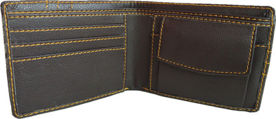 

birdfly Men Brown Artificial Leather Wallet(3 Card Slots), Black