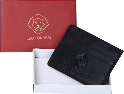 

Leo Torresi Men Black Genuine Leather Card Holder(6 Card Slots)