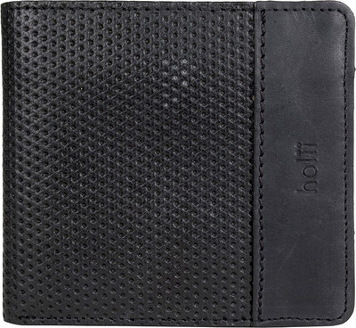

Holii Men Black Genuine Leather Wallet(4 Card Slots)