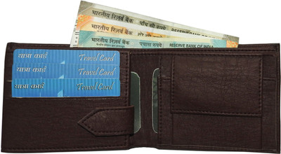 

Hornwood Men Brown Artificial Leather Wallet(9 Card Slots)