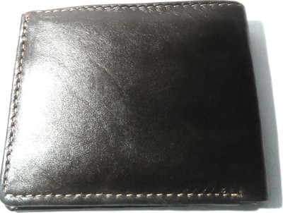 

HUNK Men Black Genuine Leather Wallet(3 Card Slots)