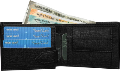 

Hornwood Men Black Artificial Leather Wallet(9 Card Slots)