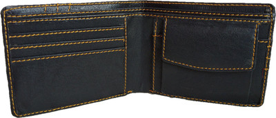 

birdfly Men Black Artificial Leather Wallet(3 Card Slots)